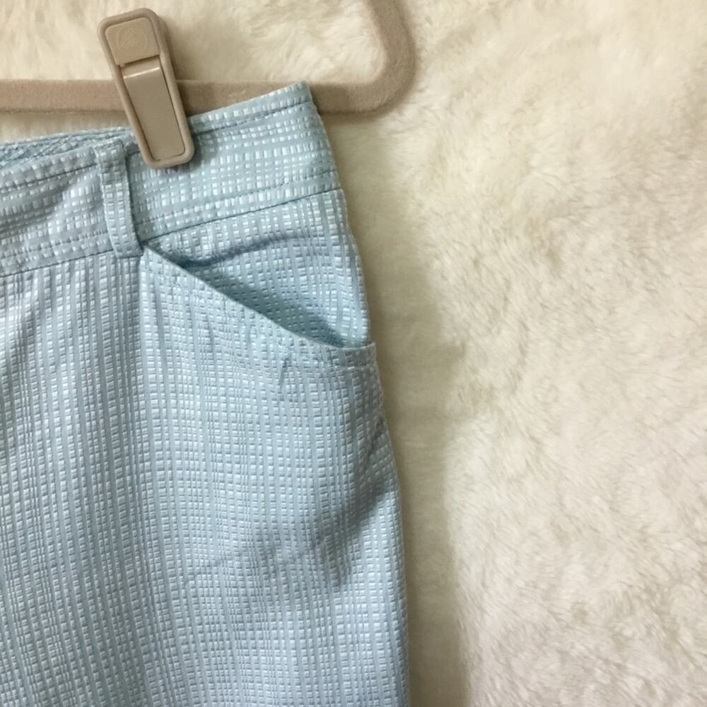 Ann Taylor Blue Pattern Crop Pants - Picture 4 of 11